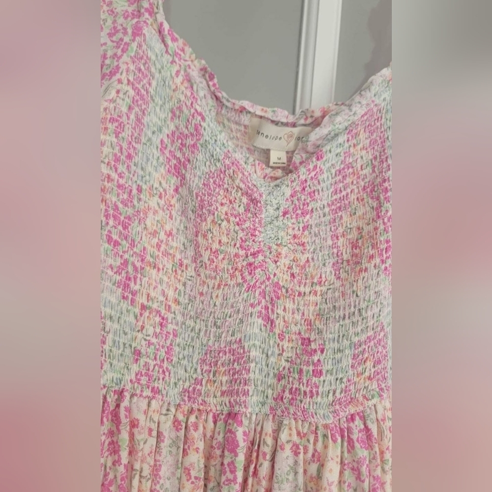 Women's pink floral dress by Penelope Rose size M NWT - Picture 3 of 5